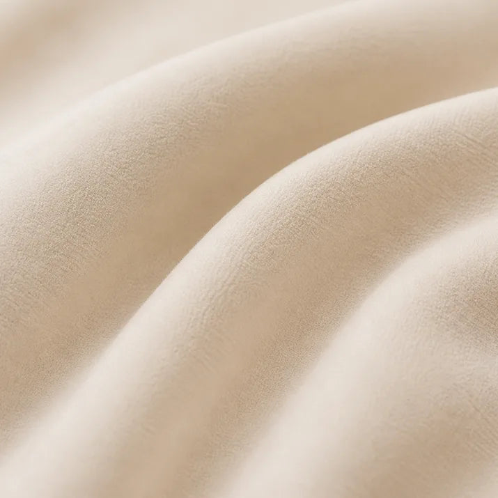 Breathable cream fabric texture on the Beside pillow cover