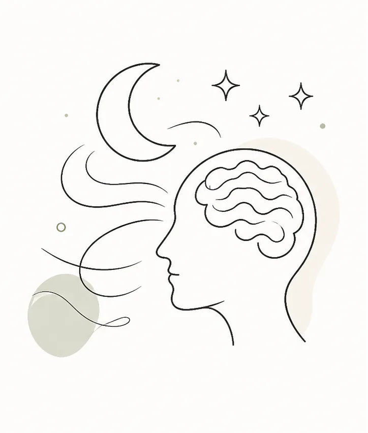 Illustration of repeated bedtime cues helping the body learn a sleep ritual