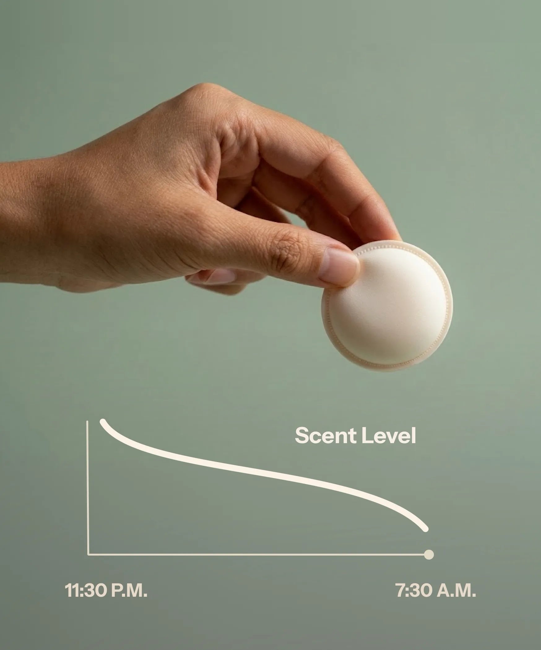 Beside scent insert system shown beside the pillow